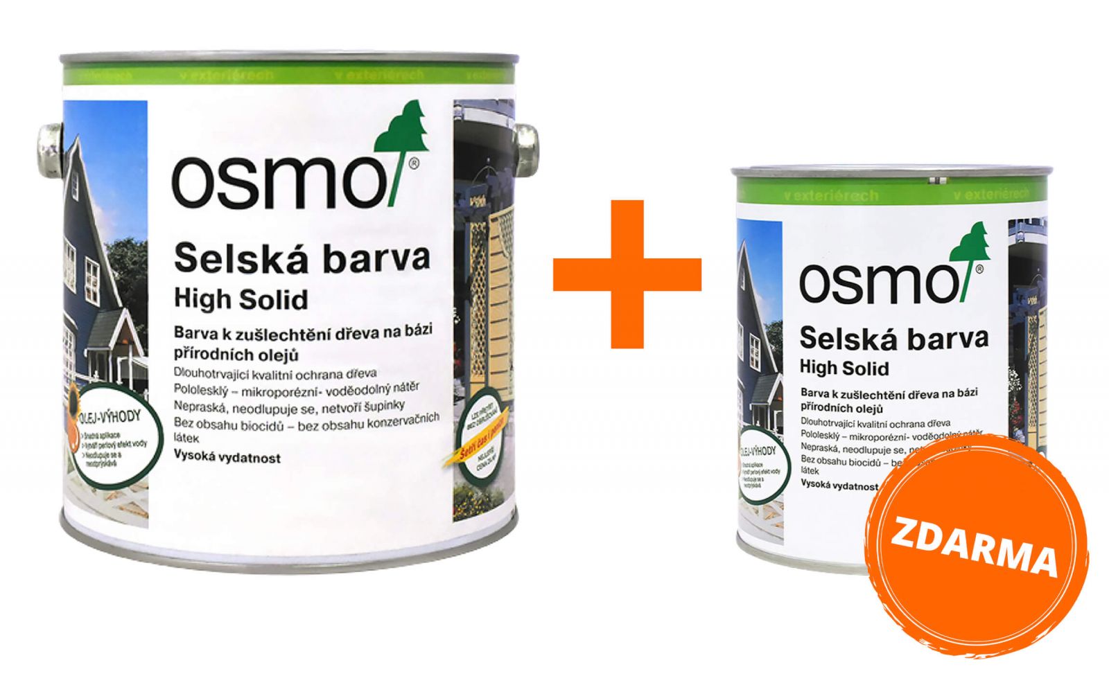 OSMO sada - selská barva 2.5 l Silniční šedá 2742 + 0.75 l ZDARMA